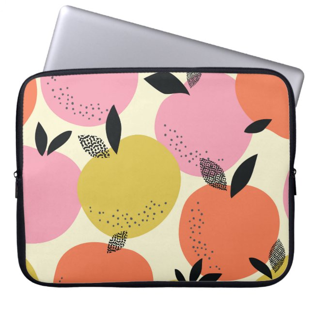 Orange Fruit, Sömlös sommar Mönster. Laptop Fodral (Framsidan)