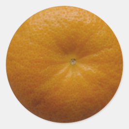Orange Fruit Sticker Runt Klistermärke