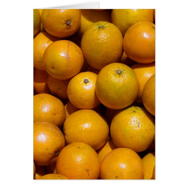 Orange Frukt Florida-orangen Hälsningskort (Framsidan)