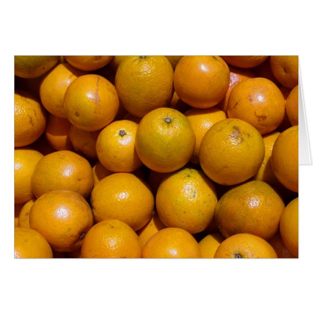 Orange Frukt Florida-orangen Hälsningskort (Framsidan Horizontal)