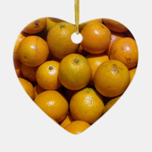 Orange Frukt Florida-orangen Julgransprydnad Keramik
