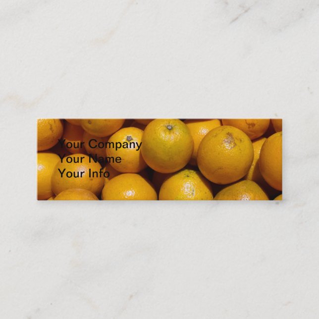Orange Frukt Florida-orangen Mini Visitkort (Framsida)