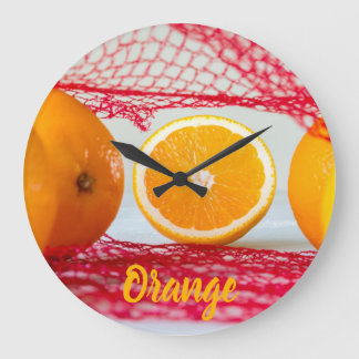 Orange frukt för vegan och vegeatrian stor klocka