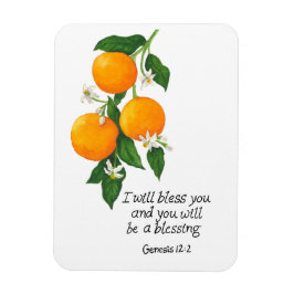 Orange Frukt Genesis 12:2 Magnet