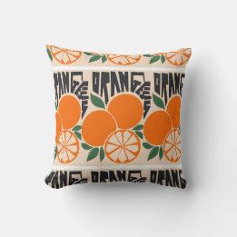Orange Frukt Kudde