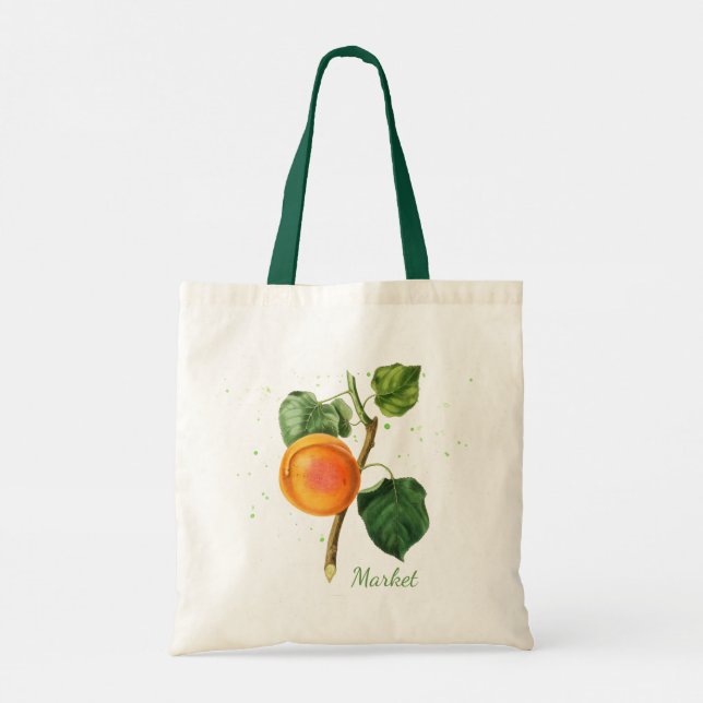 Orange Frukt Market Tote Bag Tygkasse (Baksida)