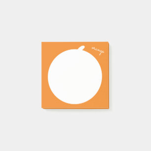 Orange frukt post-it block