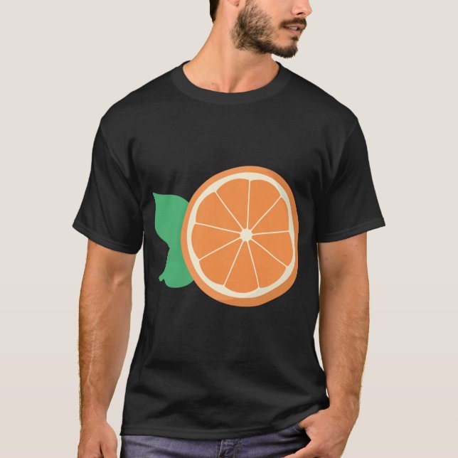 Orange Frukt Segce Älskare T Shirt (Framsida)