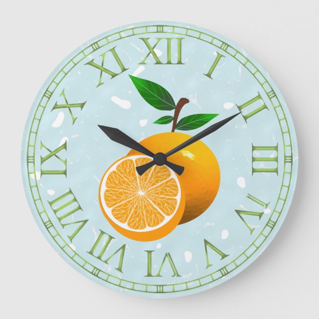 Orange frukt stor klocka (Framsida)