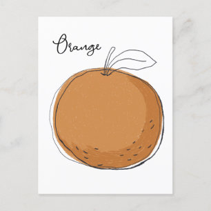 Orange Frukt Tote Vykort