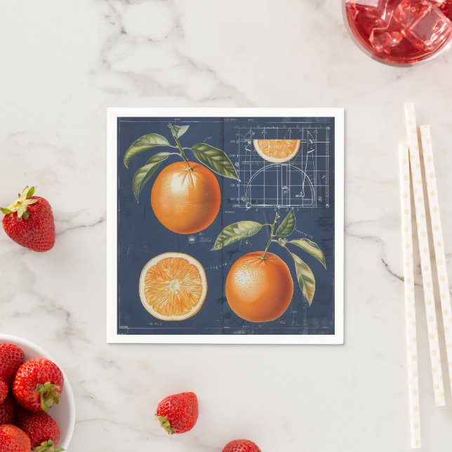 Orange Fruktblått Pappersservett (Insitu)
