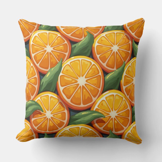Orange fruktdyna kudde (Framsida)