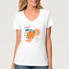 Orange Fruktig födelsedag T Shirt