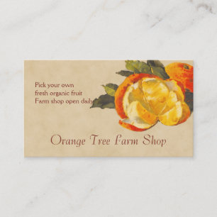 Orange fruktreor visitkort