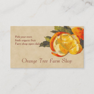 Orange fruktreor visitkort