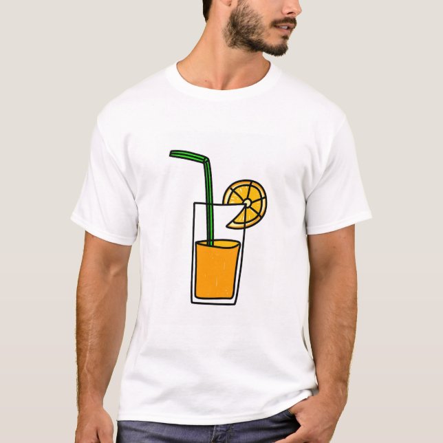 orange fruktsaft tee shirt (Framsida)