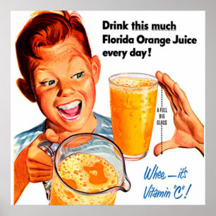 ORANGE FRUKTSAFTaffisch för DRINK Poster
