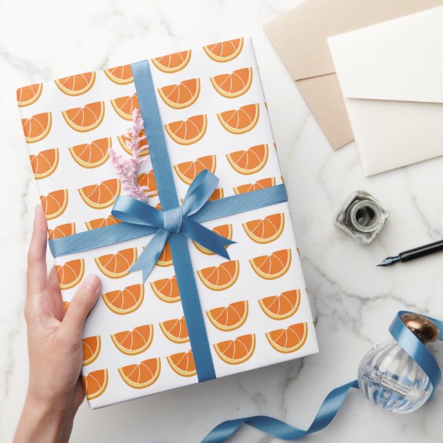 Orange Fruktsegment Presentpapper (Gifting)