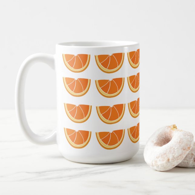 Orange fruktskiva  kaffemugg (Med munk)