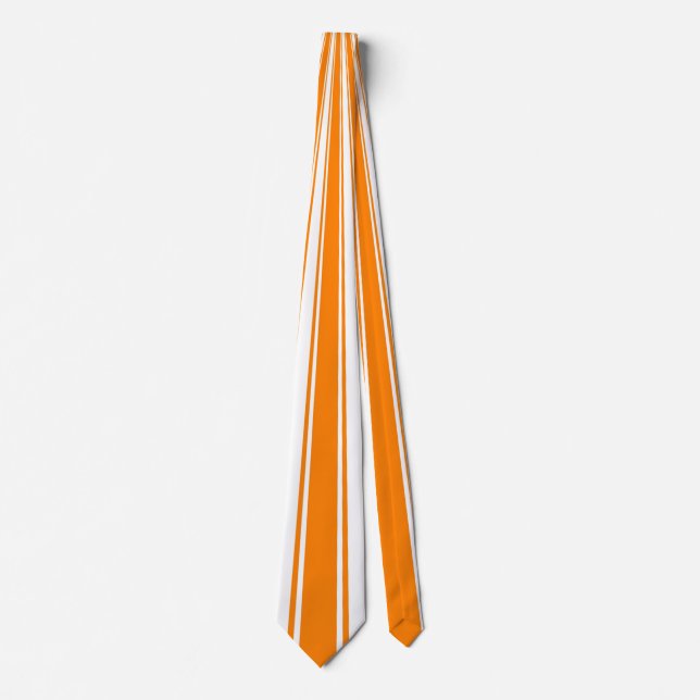 Orange Funky Randigt Mönster Slips (Framsida)