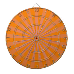 Orange Funky Sol Rays Retro Rand Darttavla