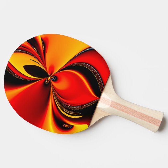 Orange Fury Fractal Pingisracket (Sidan)