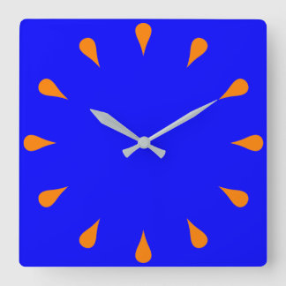 Orange Fyrkantig Klocka