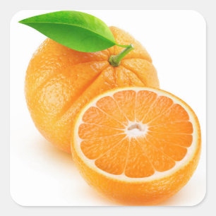 Orange Fyrkantigt Klistermärke