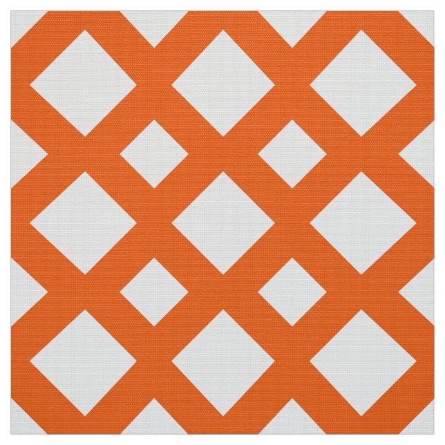 Orange galler på geometriskt tyg för vit (Provkarta)