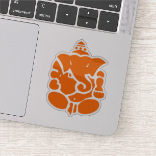 Orange Ganesha illustration Klistermärken