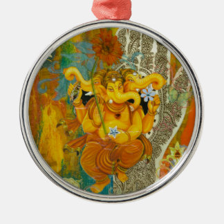 Orange Ganesha Julgransprydnad Metall