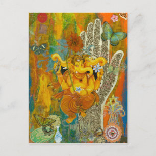 Orange Ganesha Vykort