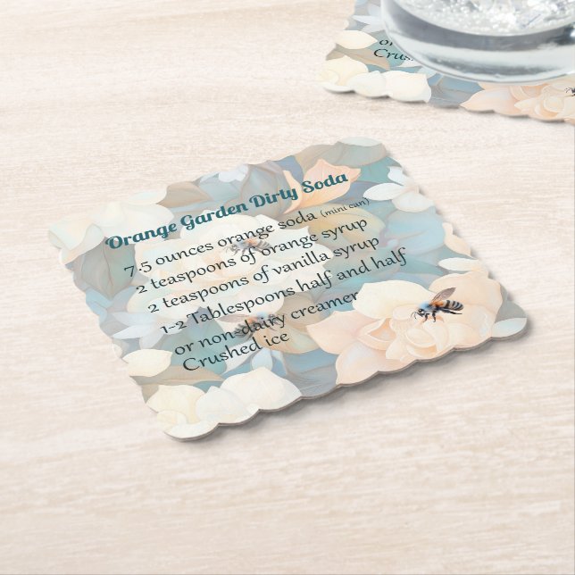 Orange Garden Dirty Soda Underlägg (Vinklad)