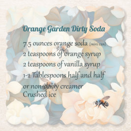 Orange Garden Dirty Soda Underlägg Papper