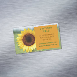 Orange Gardener Landscaper Florist Solros Magnetiska Visitkort
