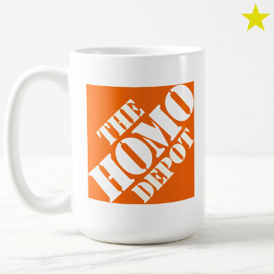 Orange Gay Homo Depot Schablon HBTQ Rolig Fras Kaffemugg