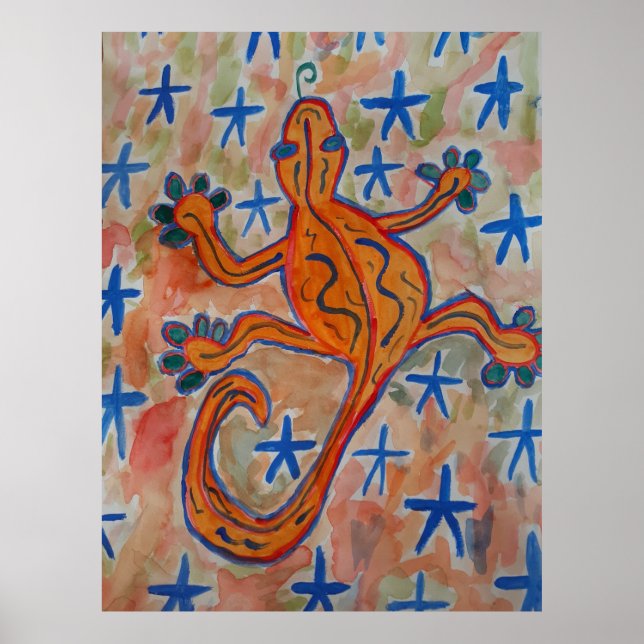 Orange Gecko Poster (Framsidan)