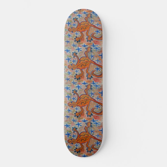 Orange Gecko Skateboard (Framsida)