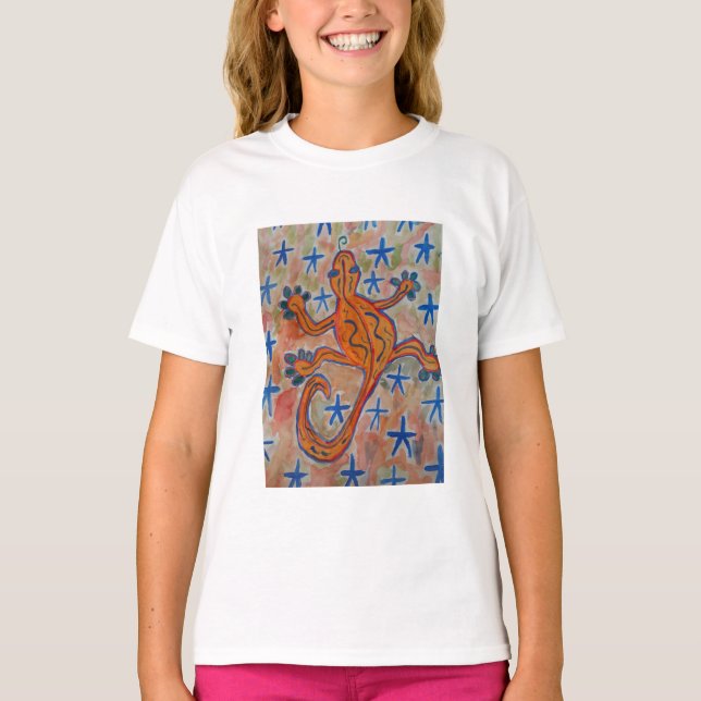 Orange Gecko  T Shirt (Framsida)