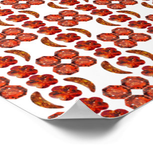 Orange Gemstone Art. Poster