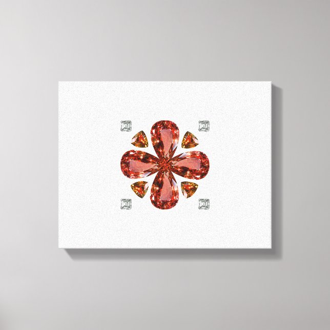 Orange Gemstone Diamond Art, Orange Canvastryck (Framsida)
