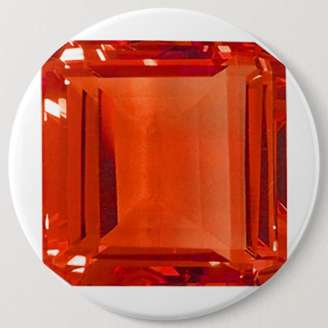 Orange Gemstone Mönster Knapp (Framsida)