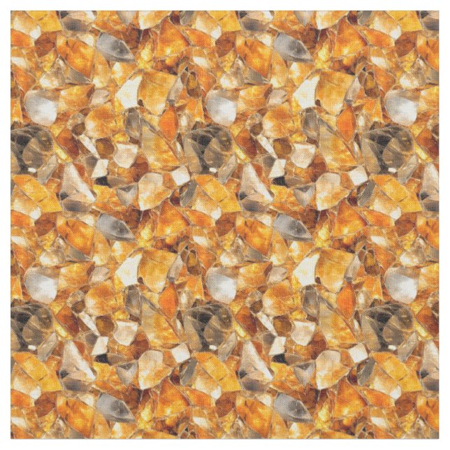 Orange Gemstones Tyg (Närbild)