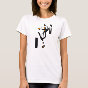 Orange Geo Design Kvinnors T-Shirt