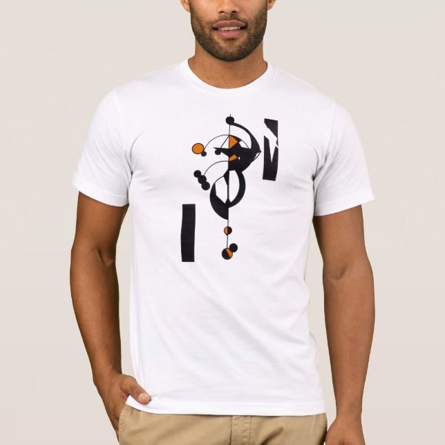 Orange Geo Design Manar-Shirt Tee (Framsida)