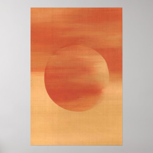 Orange Geometric Abstrakt Circle Art Poster (Framsidan)