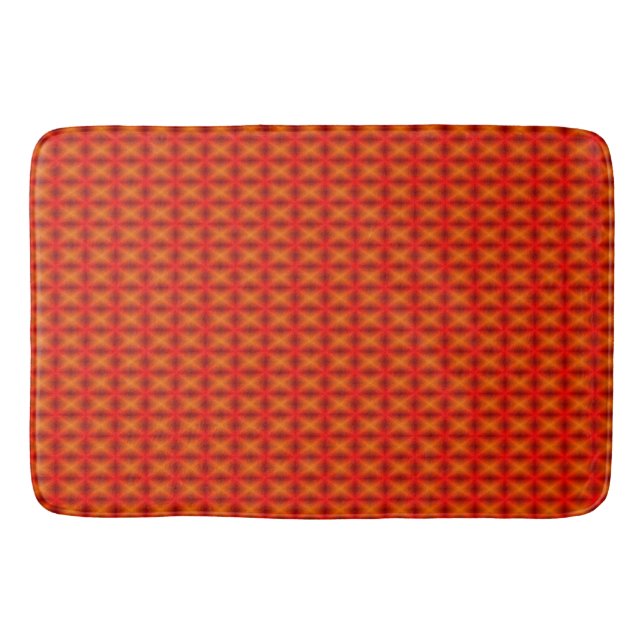 Orange Geometric Mesh Bath Mat Badrumsmatta (Framsidan)