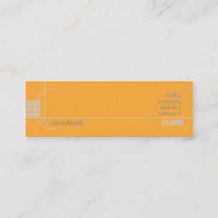 Orange geometriskt - smala mini visitkort