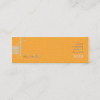 Orange geometriskt - smala mini visitkort
