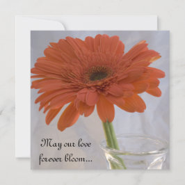 Orange Gerber Daisy Bröllop Inbjudningar